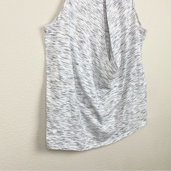 Lululemon Women's 10 Low Key Tank Tiger Space Dye White Black Gorpcore Gym Train - Picture 9 of 11